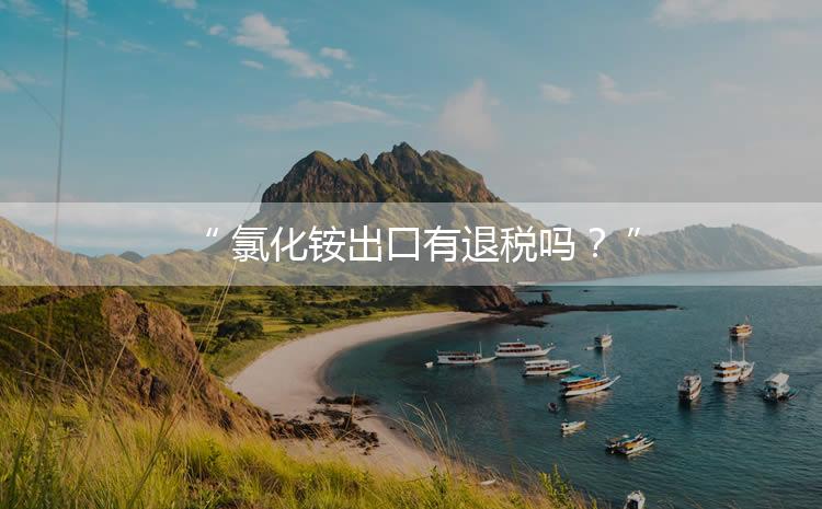 氯化銨出口有退稅嗎？